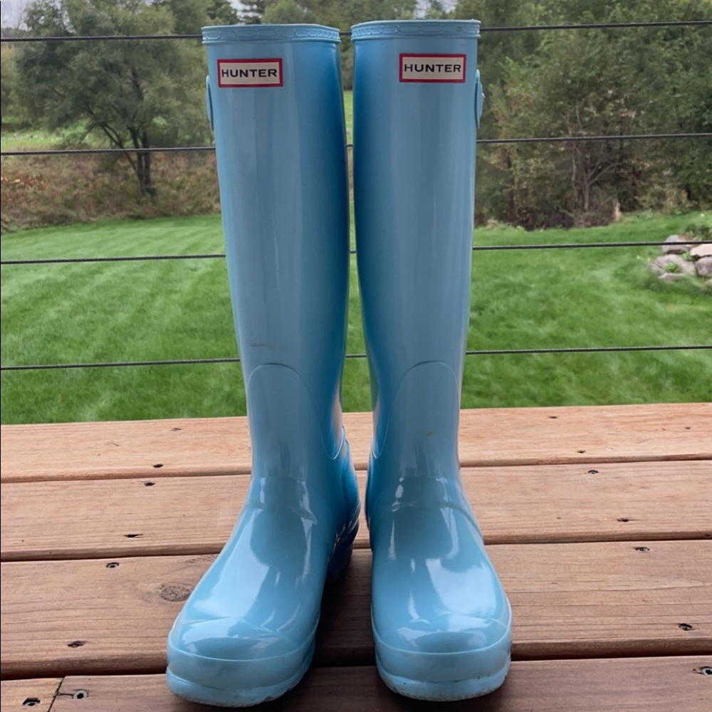 Blue Hunter boots